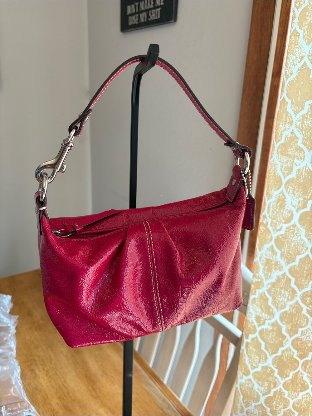 Coach Pink Patent Leather pouch